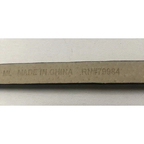 Chicos Black Leather Hip Belt Adjustable Pewter Boho Horseshoe Buckle M/L 31-44” - Picture 12 of 16